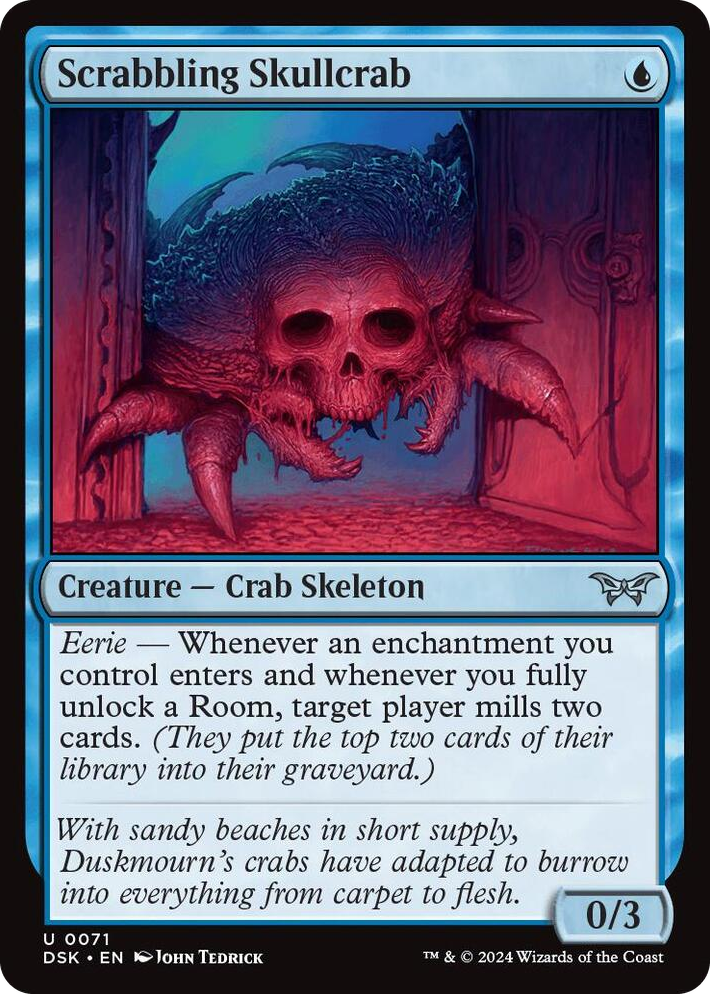 0071 Scrabbling Skullcrab U Duskmourn: House of Horror