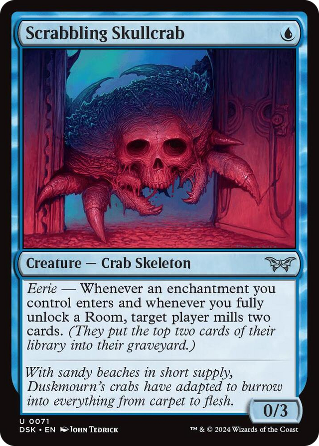 0071 Scrabbling Skullcrab U Duskmourn: House of Horror
