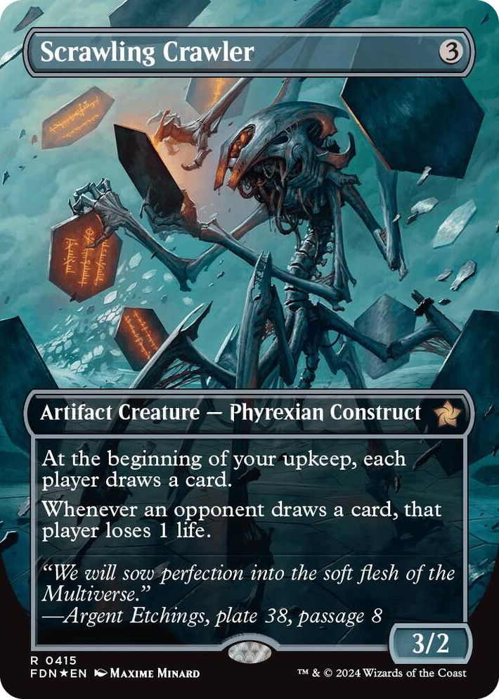0415 Scrawling Crawler (Borderless) (Mana Foil) R Foundations