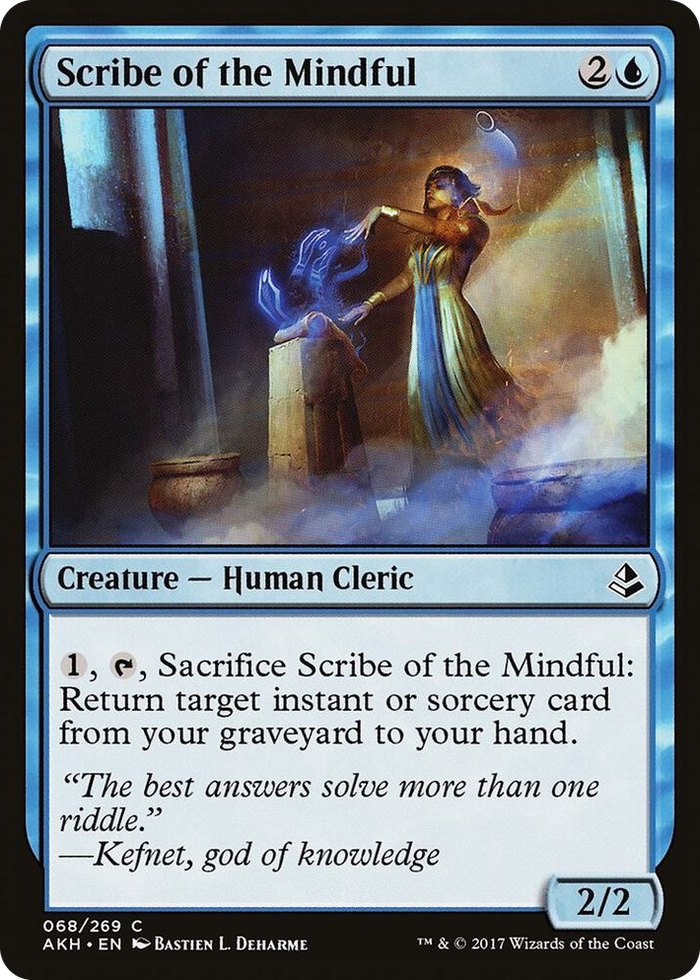 Scribe of the Mindful #68 C - Amonkhet Pokemon card