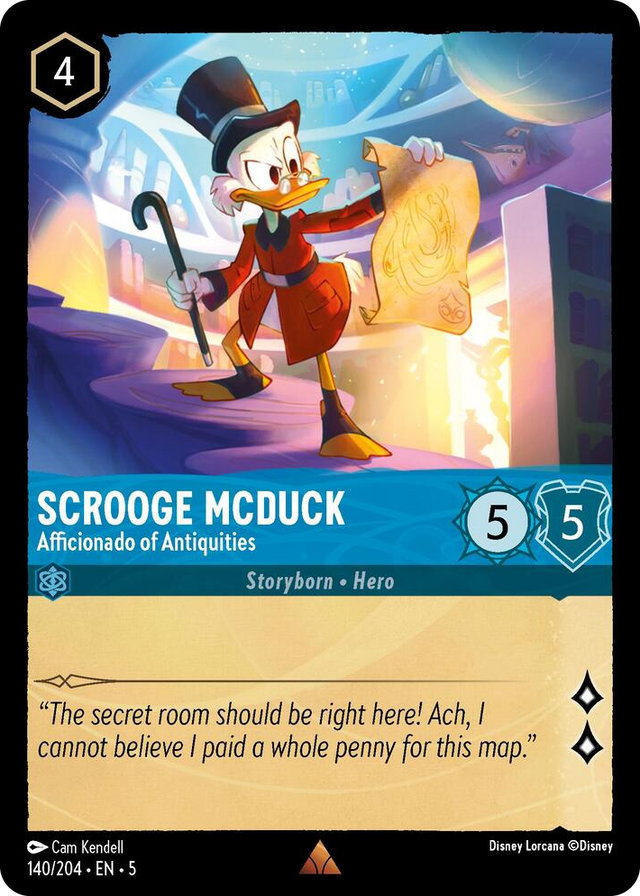 0140 Scrooge McDuck - Afficionado of Antiquities Rare Shimmering Skies