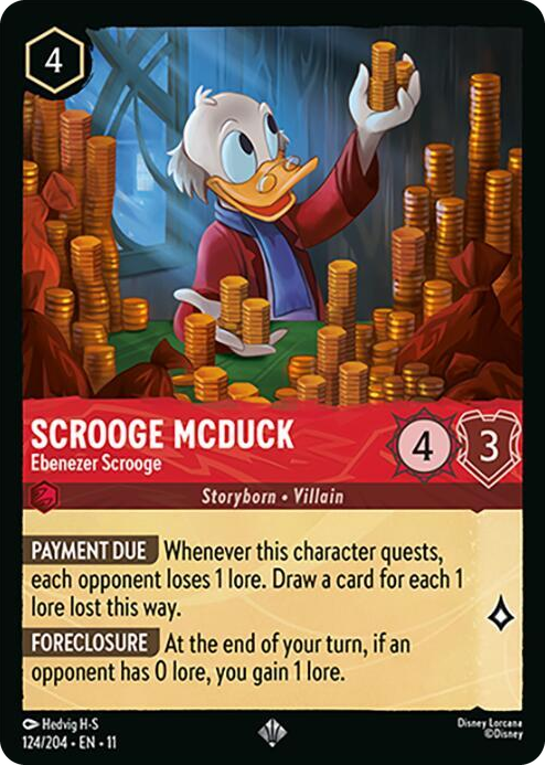 0124 Scrooge McDuck - Ebenezer Scrooge Super Rare Winterspell