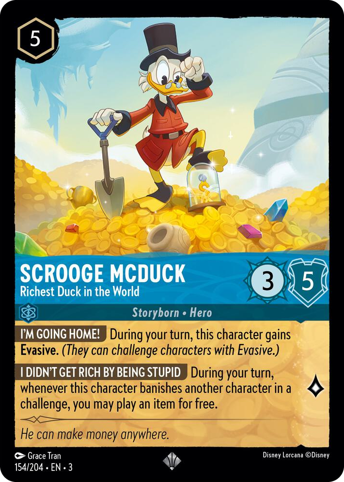 0154 Scrooge McDuck - Richest Duck in the World Super Rare Into the Inklands