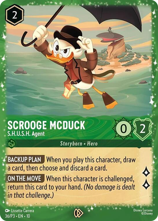 0036 Scrooge McDuck - S.H.U.S.H. Agent Promo Disney Lorcana Promo Cards