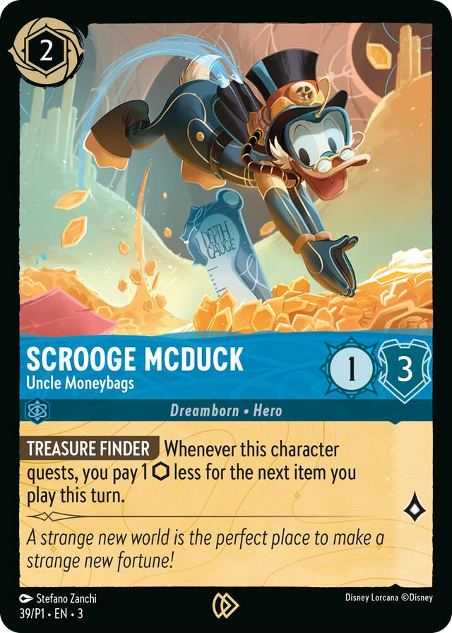 0039 Scrooge McDuck - Uncle Moneybags Promo Disney Lorcana Promo Cards