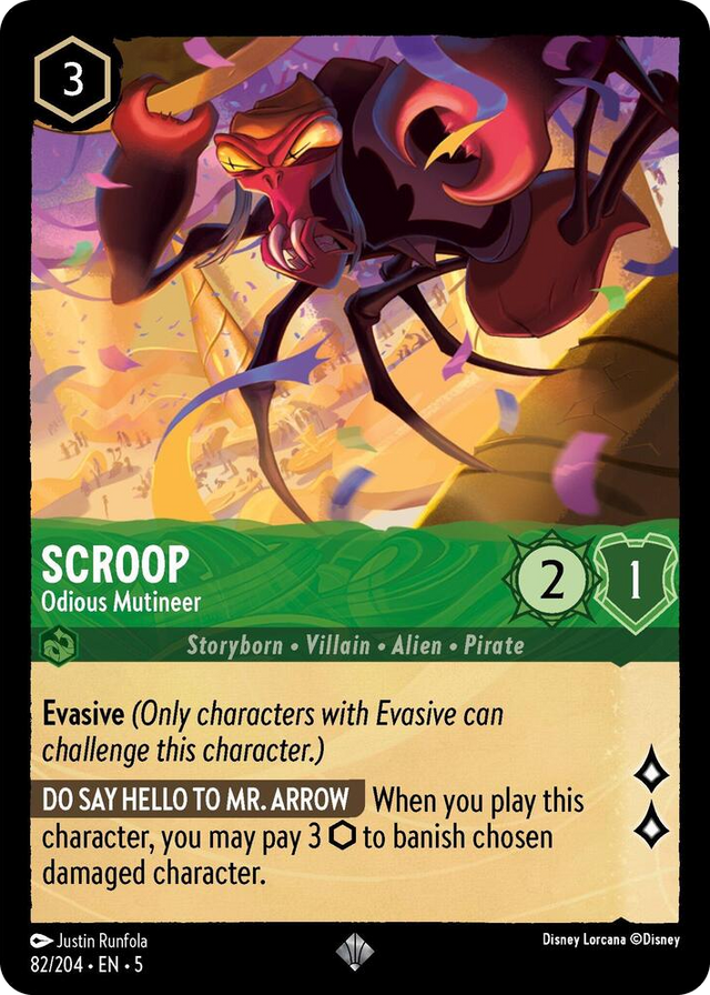 0082 Scroop - Odious Mutineer Super Rare Shimmering Skies