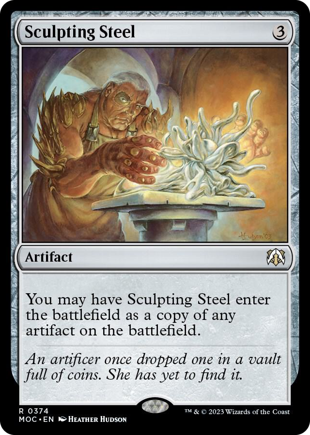 Sculpting Steel #374 R - Commander: March of the Machine Pokemon card