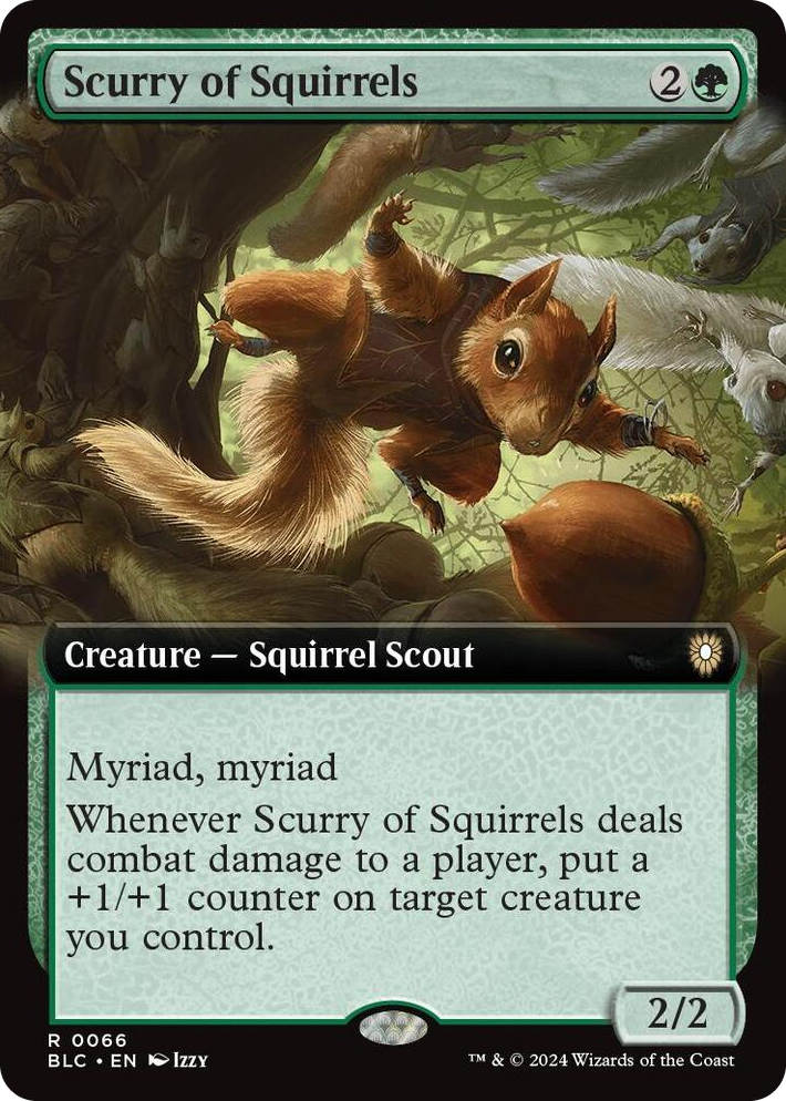 0066 Scurry of Squirrels (Extended Art) R Commander: Bloomburrow