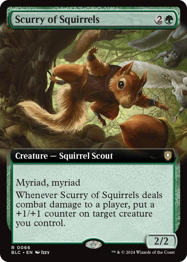 0066 Scurry of Squirrels (Extended Art) R Commander: Bloomburrow