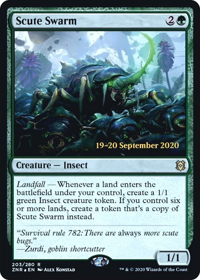 0203 Scute Swarm R Prerelease Cards