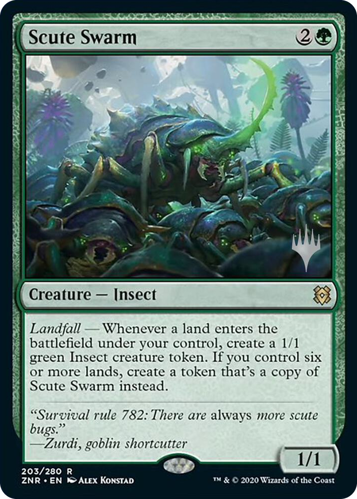 0203 Scute Swarm R Promo Pack: Zendikar Rising