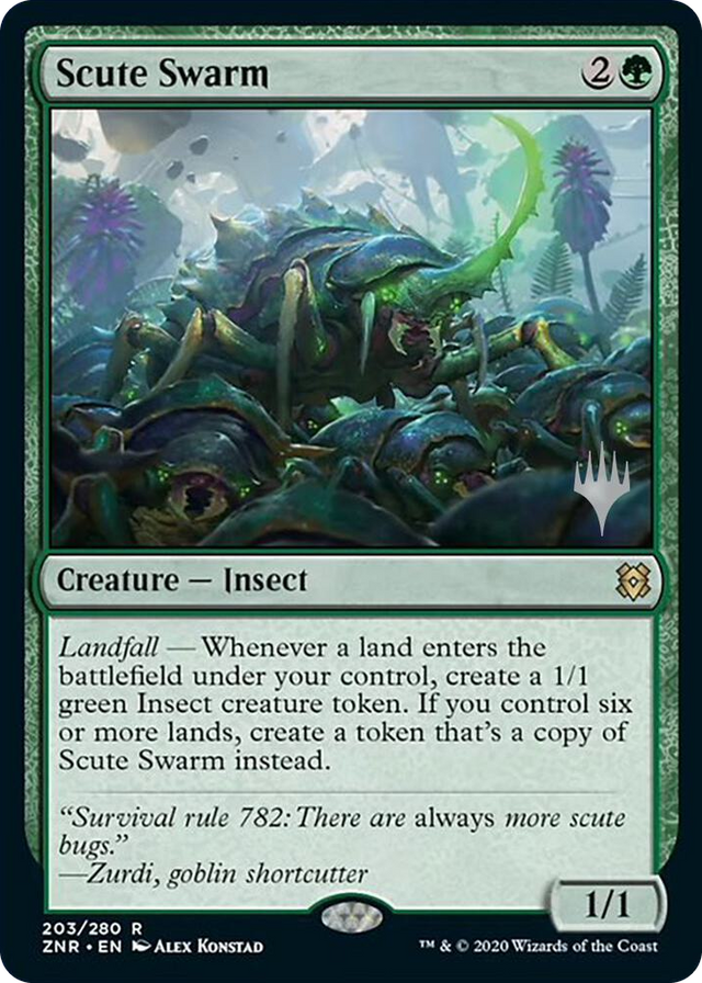 0203 Scute Swarm R Promo Pack: Zendikar Rising