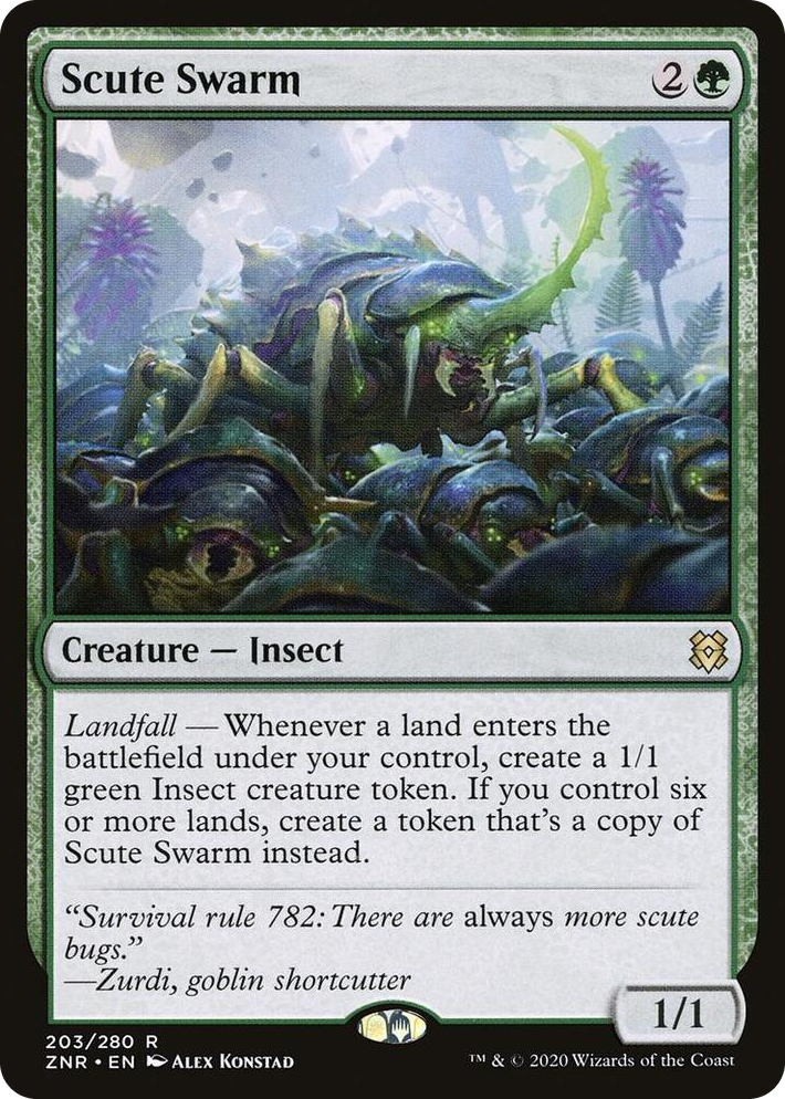 0203 Scute Swarm R Zendikar Rising