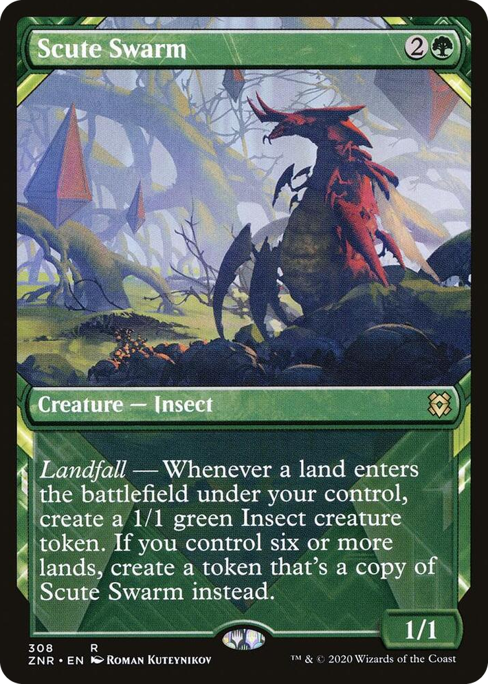 0308 Scute Swarm (Showcase) R Zendikar Rising