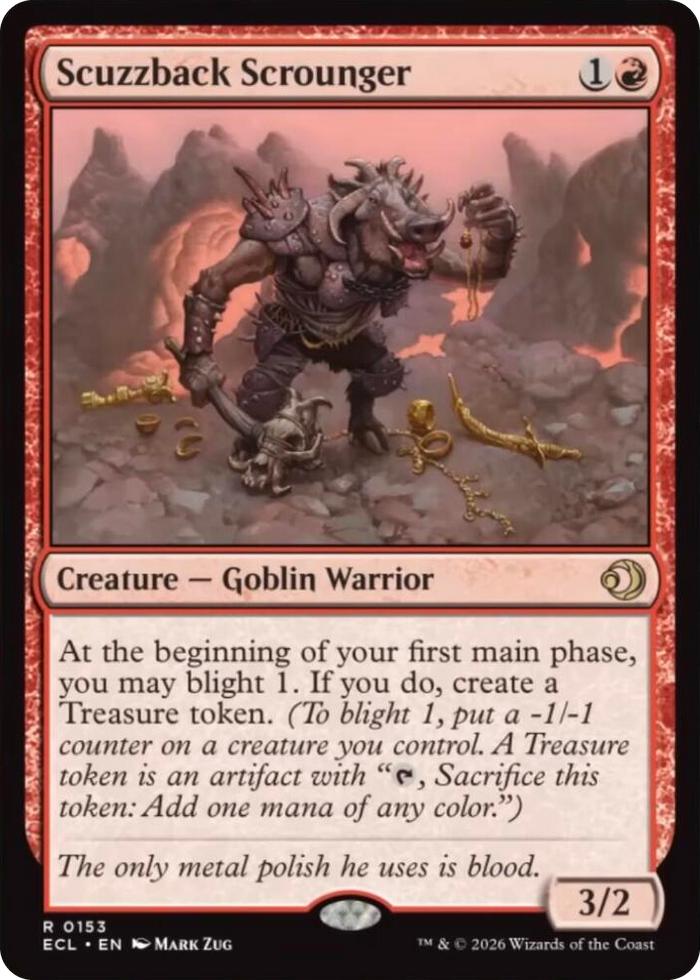 Scuzzback Scrounger #153 R - Lorwyn Eclipsed Pokemon card