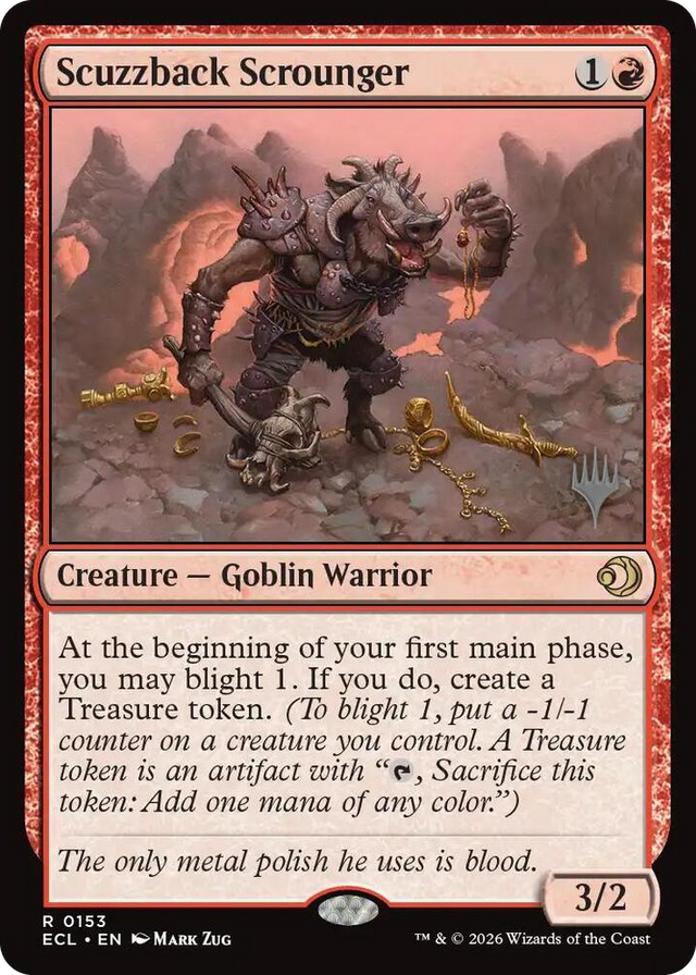 0153 Scuzzback Scrounger R Promo Pack: Lorwyn Eclipsed
