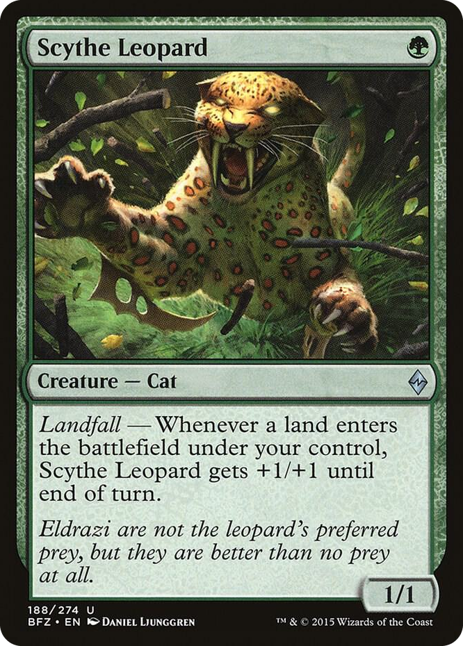 Scythe Leopard #188 U - Battle for Zendikar Pokemon card