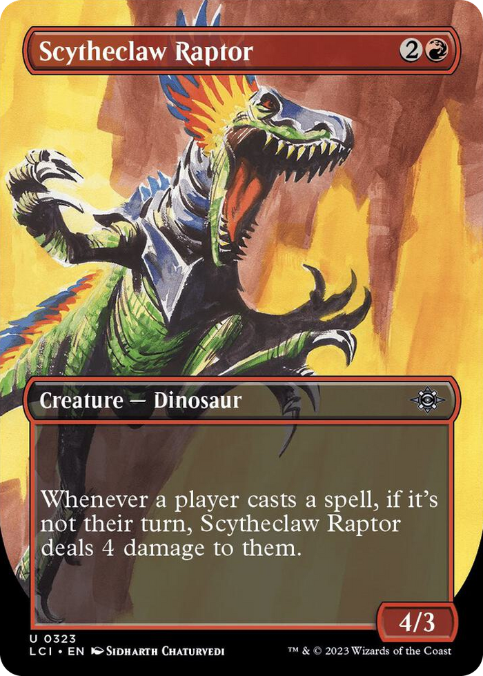 0323 Scytheclaw Raptor (Borderless) U The Lost Caverns of Ixalan
