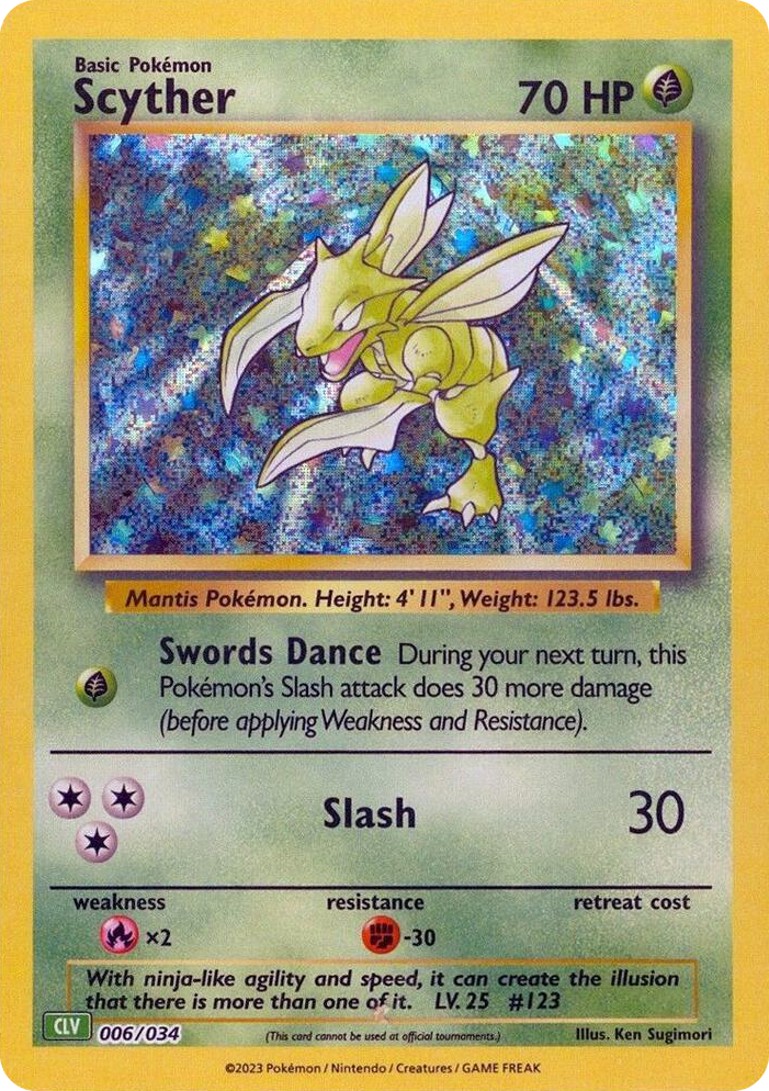0006 Scyther Classic Collection Trading Card Game Classic