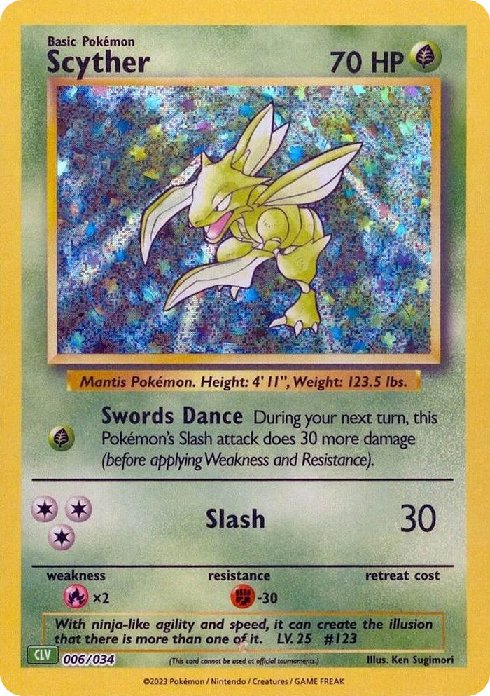 0006 Scyther Classic Collection Trading Card Game Classic