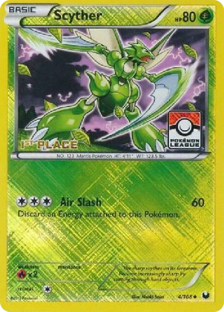 0004 Scyther - 4/108 (Pokemon League) [1st Place] Promo League & Championship Cards
