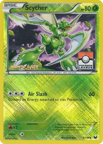 0004 Scyther - 4/108 (Pokemon League) [4th Place] Promo League & Championship Cards