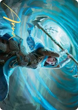 0050 Sea Gate Stormcaller Art Card (Gold-Stamped Signature) S Art Series: Zendikar Rising