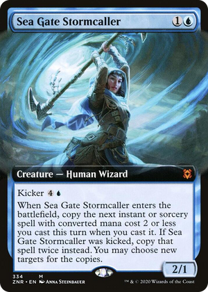 0334 Sea Gate Stormcaller (Extended Art) M Zendikar Rising
