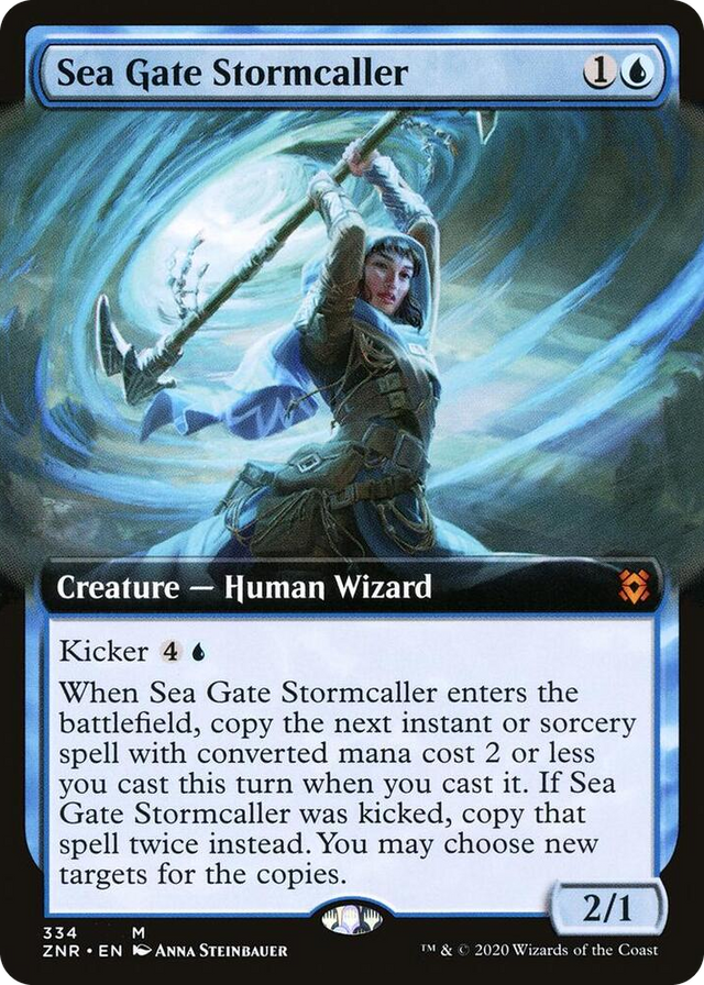 0334 Sea Gate Stormcaller (Extended Art) M Zendikar Rising