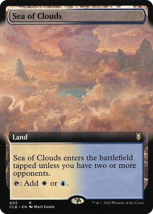 Sea of Clouds (Extended Art) #605 R - Commander Legends: Battle for Baldur's Gate Pokemon card