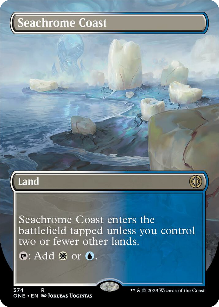 Seachrome Coast (Borderless) #374 R - Phyrexia: All Will Be One Pokemon card