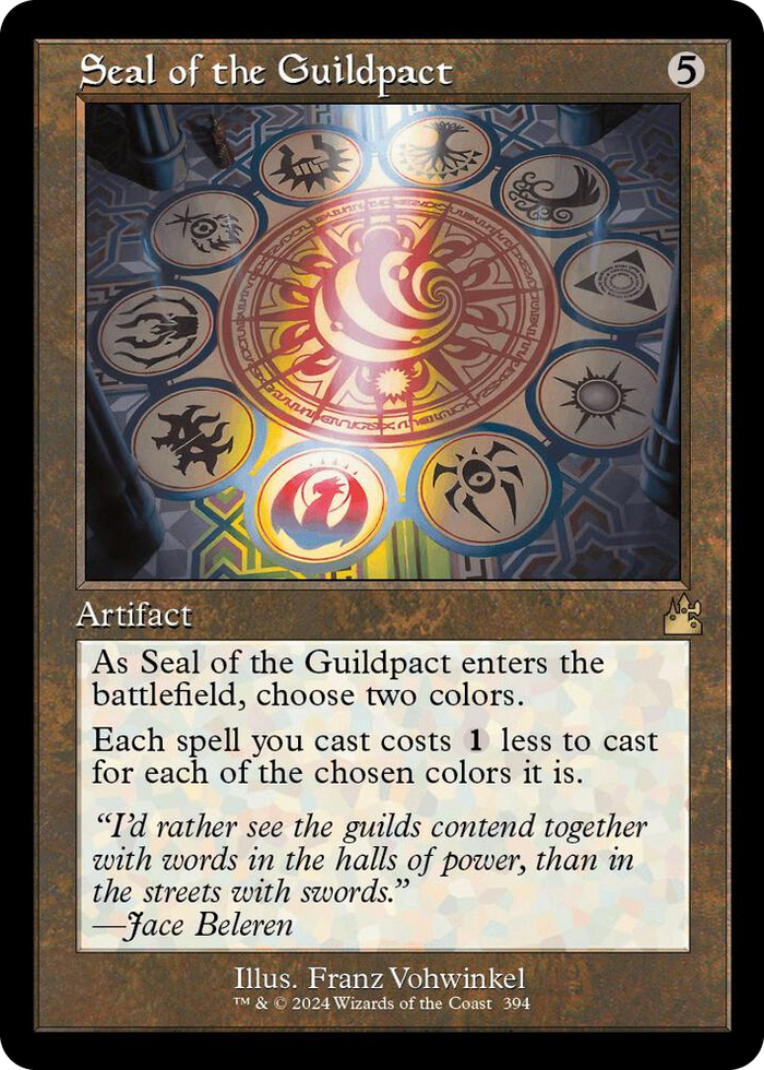 Seal of the Guildpact (Retro Frame) #394 R - Ravnica Remastered Pokemon card