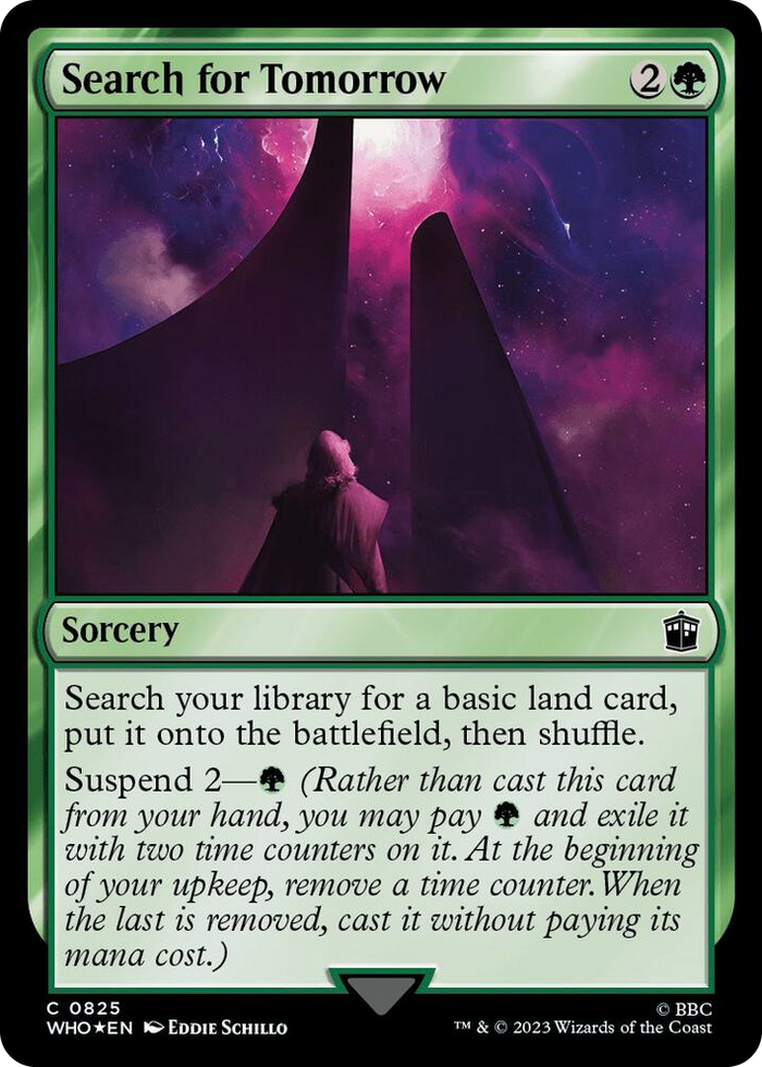 Search for Tomorrow (Surge Foil) #825 C - Universes Beyond: Doctor Who Pokemon card