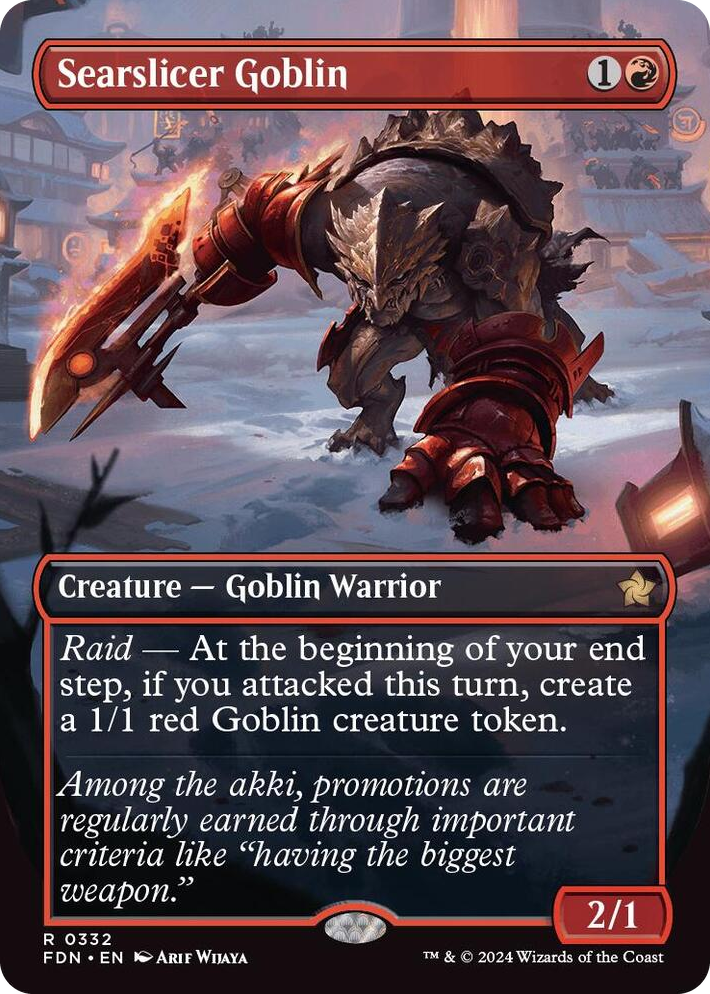 0332 Searslicer Goblin (Borderless) R Foundations