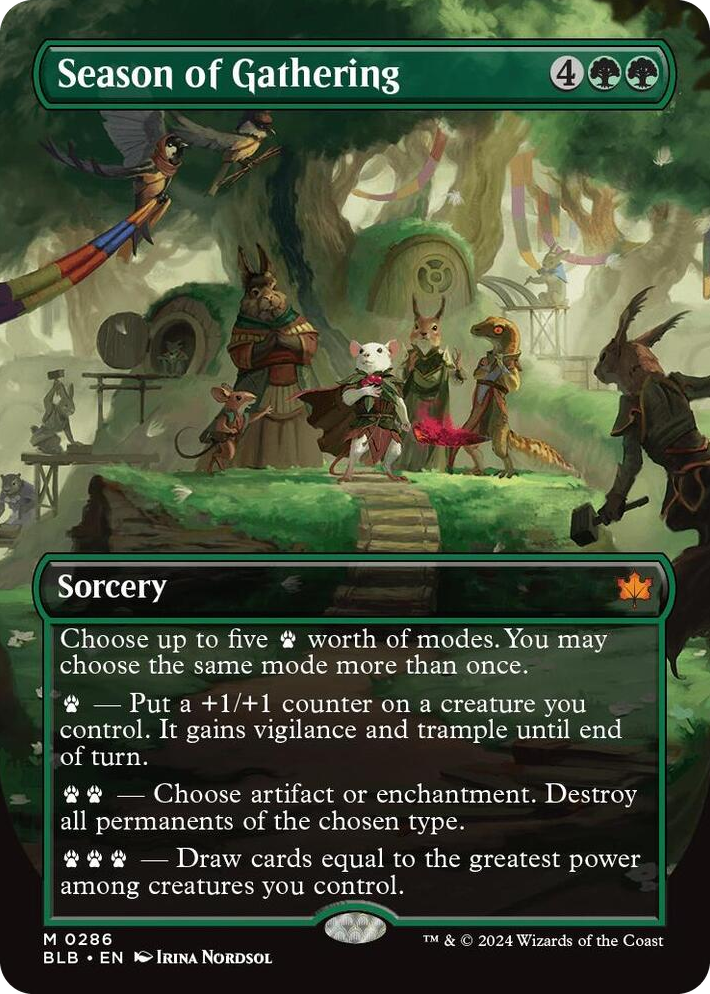 0286 Season of Gathering (Borderless) M Bloomburrow