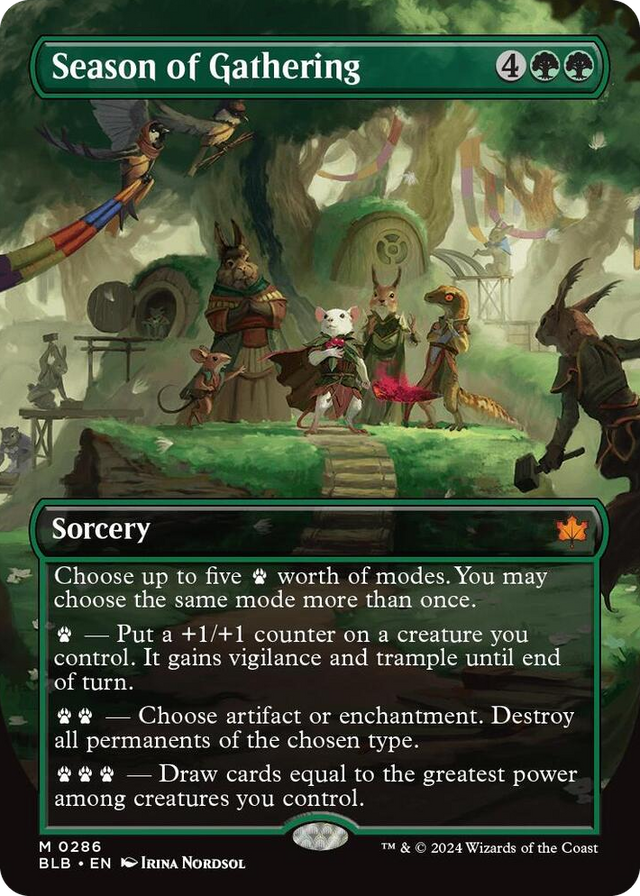 0286 Season of Gathering (Borderless) M Bloomburrow