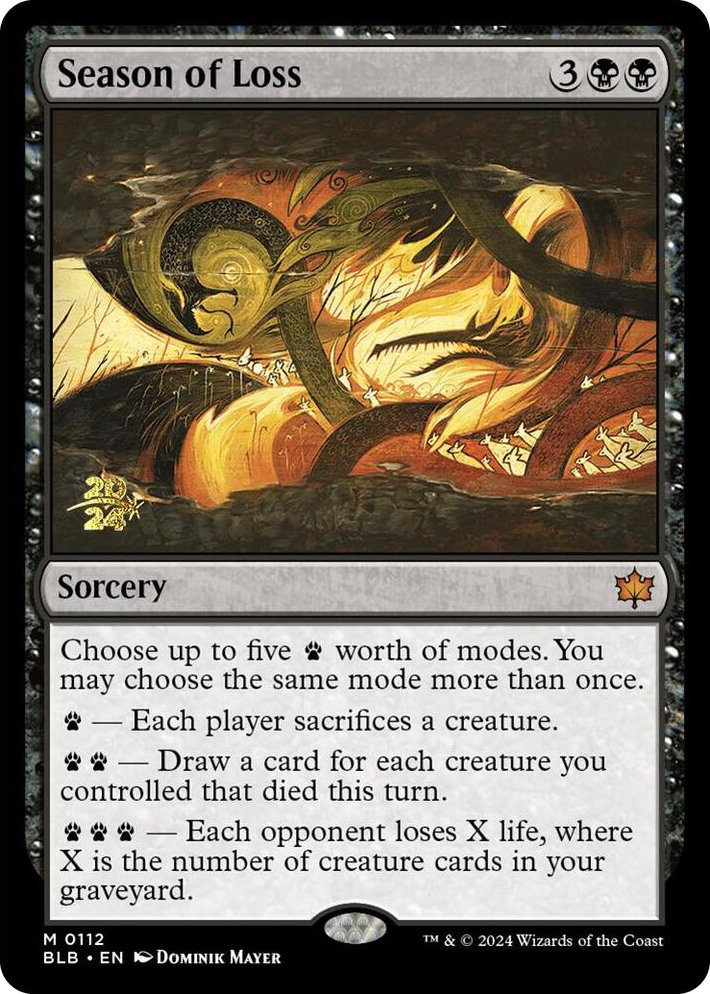 0112 Season of Loss M Prerelease Cards