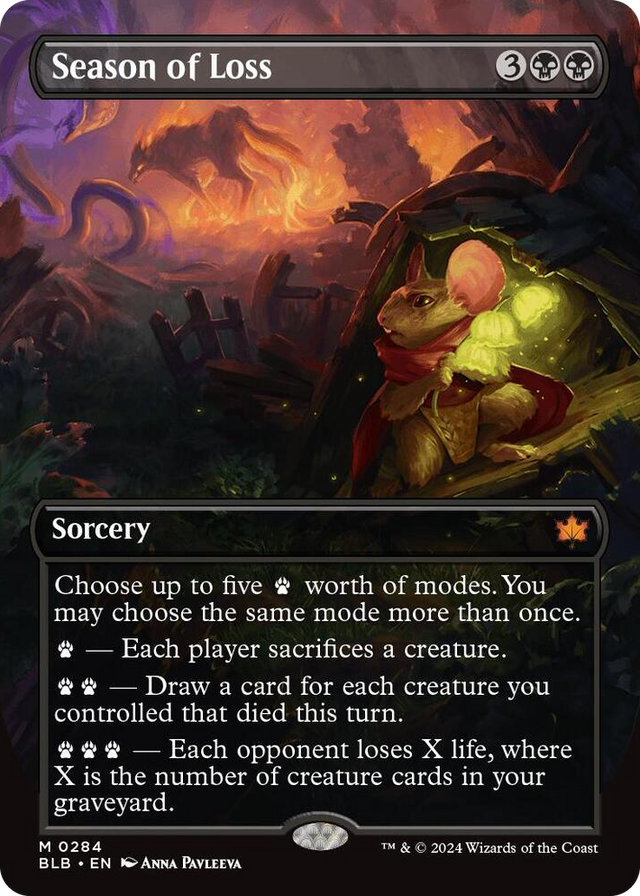 0284 Season of Loss (Borderless) M Bloomburrow