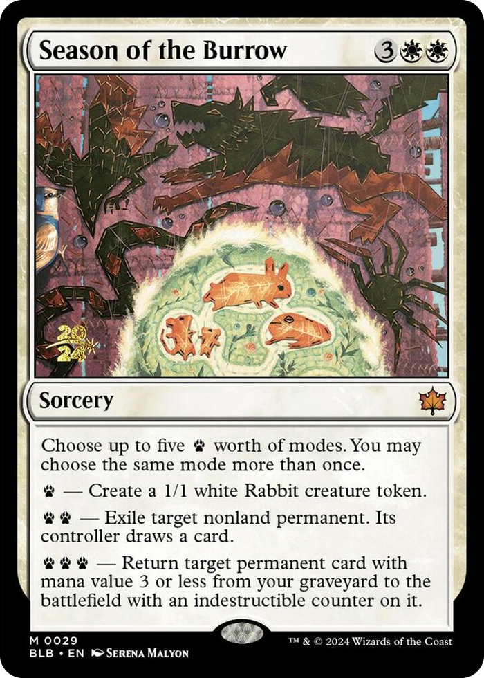 Season of the Burrow #29 M - Prerelease Cards Pokemon card