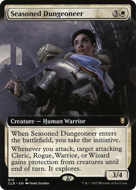 Seasoned Dungeoneer (Extended Art) #610 R - Commander Legends: Battle for Baldur's Gate Pokemon card
