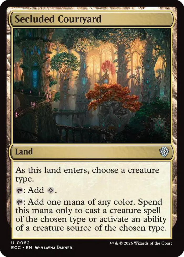 Secluded Courtyard #62 U - Commander: Lorwyn Eclipsed Pokemon card