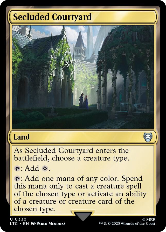 Secluded Courtyard #330 U - Commander: The Lord of the Rings: Tales of Middle-earth Pokemon card