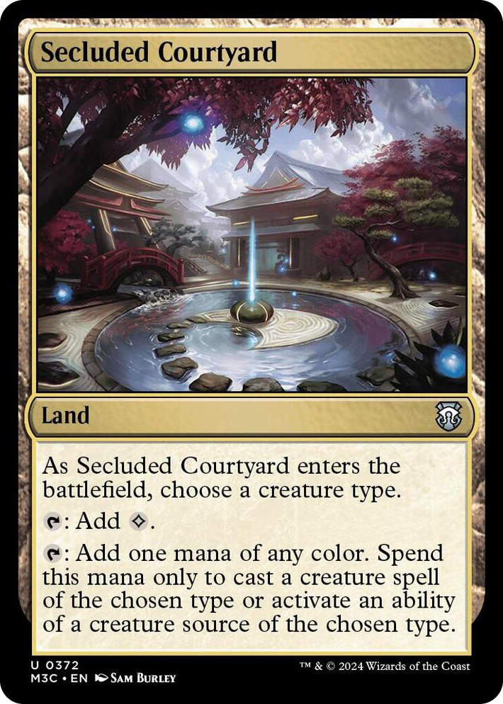 0372 Secluded Courtyard U Commander: Modern Horizons 3