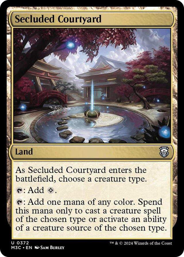 0372 Secluded Courtyard U Commander: Modern Horizons 3