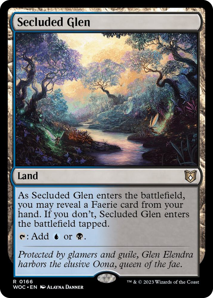 Secluded Glen #166 R - Commander: Wilds of Eldraine Pokemon card