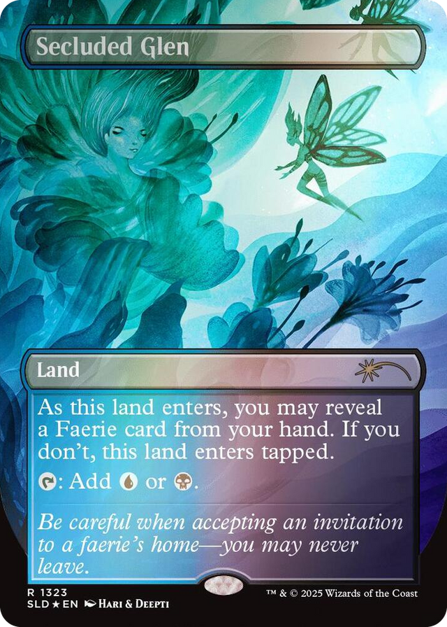 1323 Secluded Glen (Rainbow Foil) R Secret Lair Drop Series