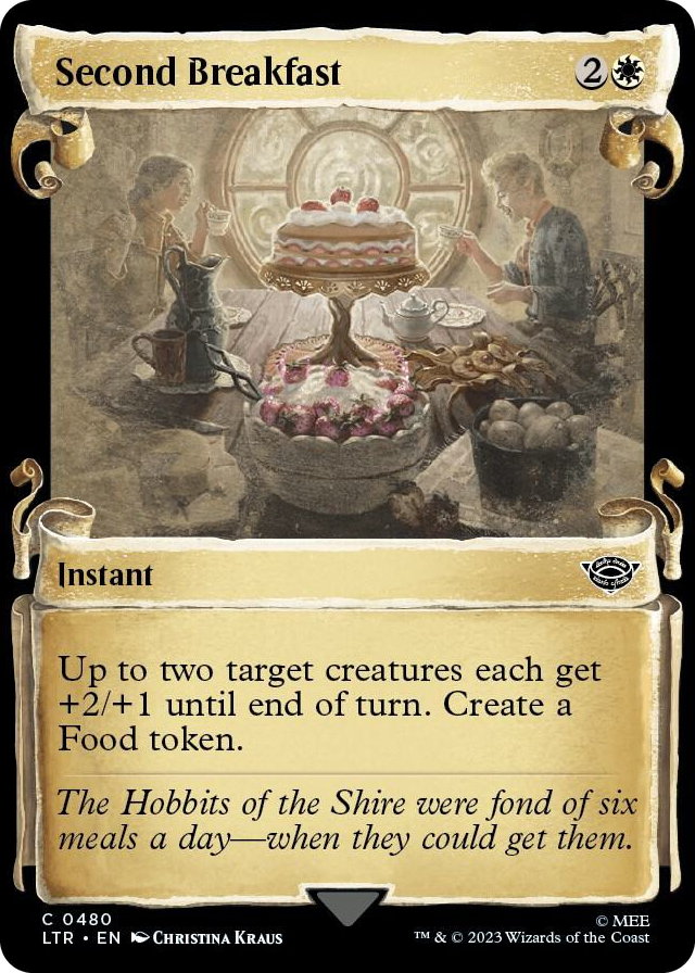 Second Breakfast (Showcase Scrolls) #480 C - Universes Beyond: The Lord of the Rings: Tales of Middle-earth Pokemon card
