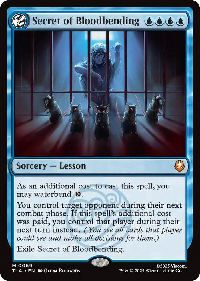 Secret of Bloodbending #69 M - The Last Airbender Pokemon card