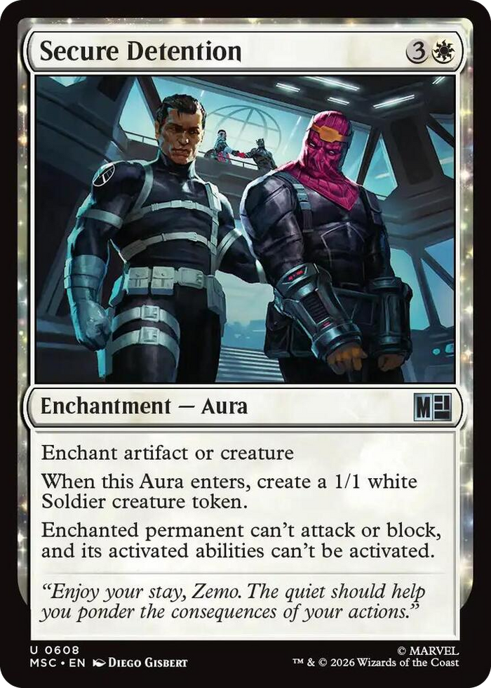 Secure Detention #608 U - Commander: Marvel Super Heroes Pokemon card