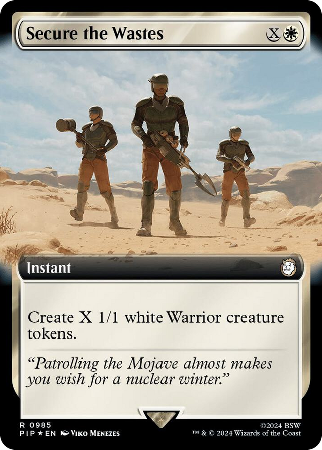 0985 Secure the Wastes (Extended Art) (Surge Foil) R Universes Beyond: Fallout